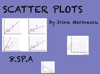 Preview of Smartboard Math Lessons - Scatter Plots 8.SP.A