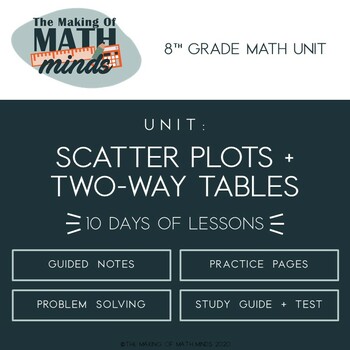 Preview of Scatter Plots + Two Way Tables - 8th Grade Math Unit (Bare Bones Unit)