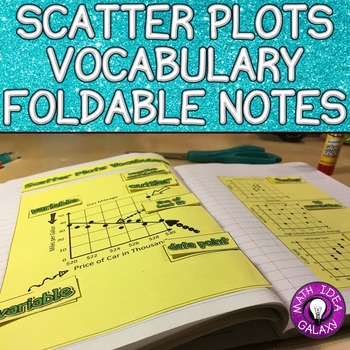 Preview of Scatter Plots Foldable Notes- 8th Grade Math Interactive Notebook