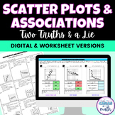 Scatter Plots and Associations Digital Activity and Worksh