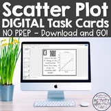Scatter Plots Line of Best Fit Digital Task Cards Distance