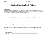 Scatter Plots and Lines of Best Fit - PROJECT BASED LEARNING
