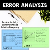 Scatter Plots and Relative Frequency Review Activity