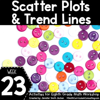 Preview of Scatter Plots and Trend Lines - 8th Grade Math Stations Now®️ - Math Games