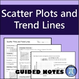 Scatter Plots and Trend Lines Guided Notes│8th Grade Math