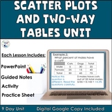Scatter Plots and Two-Way Tables 8th Grade Math Lessons Unit