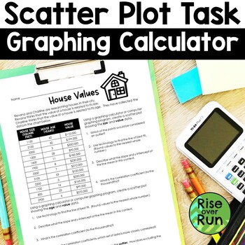 Preview of Scatter Plot Worksheet with Graphing Calculator Practice