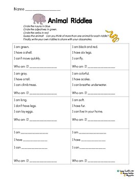 Scattergories: Animal Vocabulary - ESL/ELL/Newcomers by Language ...