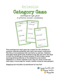 Scattergories: Animal Vocabulary - ESL/ELL/Newcomers