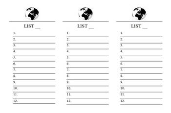 ancient history scattergories lists