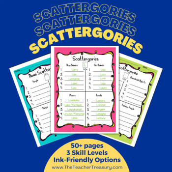 Preview of Scattergories: Creative Word Work Game for Kids