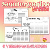 Scattergories Game-May (Mother's Day)-Printables