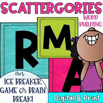 Preview of Scattergories Phonics Game for Beginning Sound Review and Brain Breaks