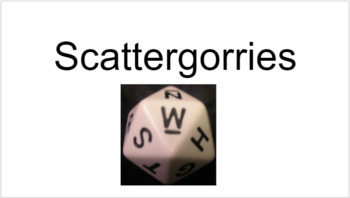 Preview of Scattergorries Game