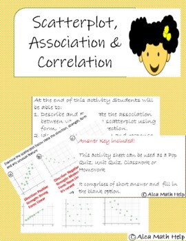 Preview of Scatterplot, Association & Correlation