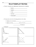Scatterplot Association GUIDED NOTES Middle School Math