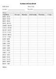 Scatterplot Data Sheet