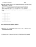 Scatterplots and Line of Best Fit Practice