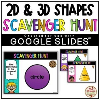 Preview of Scavenger Hunt (2D & 3D Shapes) - DIGITAL {Google Slides™/Classroom™}