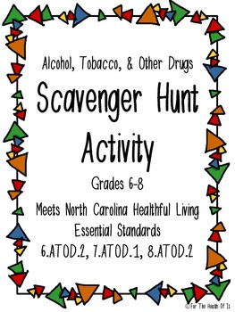 Preview of Scavenger Hunt Activity Alcohol, Tobacco, & Other Drugs