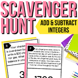 Add & Subtract Integers Scavenger Hunt | Integers Activity