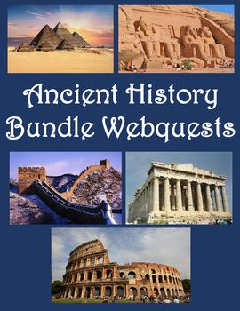 Preview of Scavenger Hunt Ancient History Webquest Bundle Digital