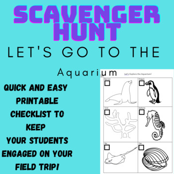 Preview of Scavenger Hunt: Aquarium!