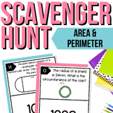 Area & Perimeter of Polygons & Circles Scavenger Hunt | Ac