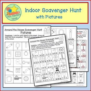 Preview of Indoor Scavenger Hunt with Pictures