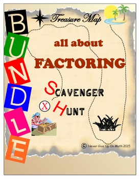 Preview of Scavenger Hunt {School/Home/Stations} BUNDLE - All About FACTORING