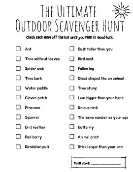 Scavenger Hunt Bundle - Indoor & Outdoor | TPT