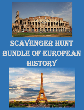 Preview of Scavenger Hunt Bundle of European History Digital