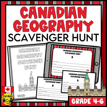 Preview of Canadian Geography | Scavenger Hunt