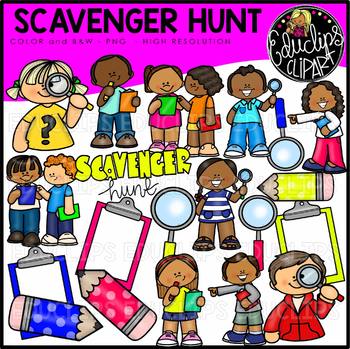 Preview of Scavenger Hunt Clip Art Bundle {Educlips Clipart}