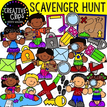 scavenger hunt map clip art