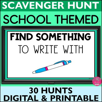 Preview of Scavenger Hunt Digital Scavenger Hunt Back to School Games Google Classroom