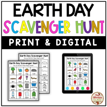 Preview of Scavenger Hunt (Earth Day) - PRINT & DIGITAL {Google Slides™/Classroom™}