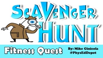 Preview of Scavenger Hunt Fitness Quest Video - distance learning PE at home