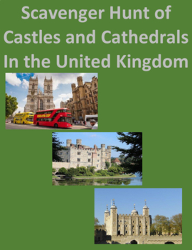 Preview of Scavenger Hunt-Medieval Castles and Cathedrals in England and Scotland Digital