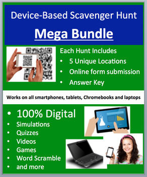Preview of Scavenger Hunt Mega Bundle - Fun, device-based science activities