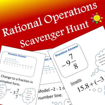 Preview of Rational Operations Scavenger Hunt