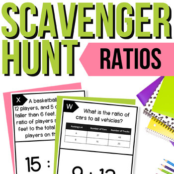 Preview of Ratios Scavenger Hunt | Ratios Activity & Review