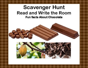 Preview of Scavenger Hunt- Read and Write the Room-Chocolate