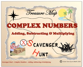 Preview of Scavenger Hunt {School/Home/Stations} - Complex Numbers (Add, Sub, Multiply)