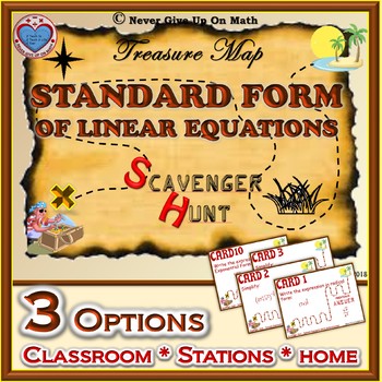 Preview of Scavenger Hunt {School/Home/Stations} - Standard Form of Linear Equation