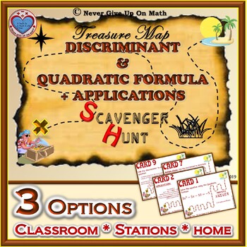 Preview of Scavenger Hunt {School/Home/Stations} - The Discriminant & The Quadratic Formula
