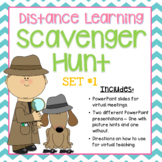 Scavenger Hunt Set #1 - ZOOM Distance Learning Virtual Mee