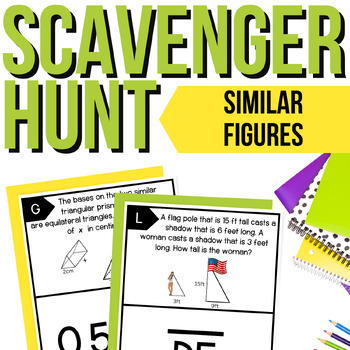 math grade factor scale 9 Factor Hunt: by Similar Scale Scavenger & Figures Edison