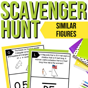 Preview of Similar Figures Scavenger Hunt | Similar Figures Activity & Review
