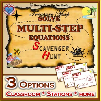 Preview of Scavenger Hunt - Solving Multi-Step Equation